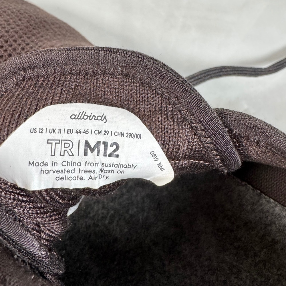 Allbirds TR Knit Sneakers Tree Runners Lace Up Grey White Men's Size 12 - Picture 10 of 10